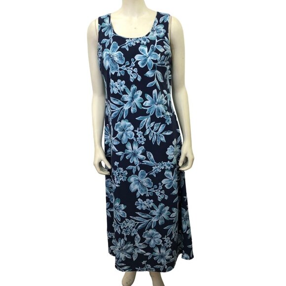 DRESS BARN FLORAL SCOOP NECK MAXI DRESS SIZE 10 - Picture 1 of 6